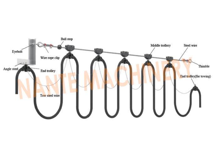Accesorios de acero del adorno del alambre firme y flexible para el sistema de cable del adorno 0