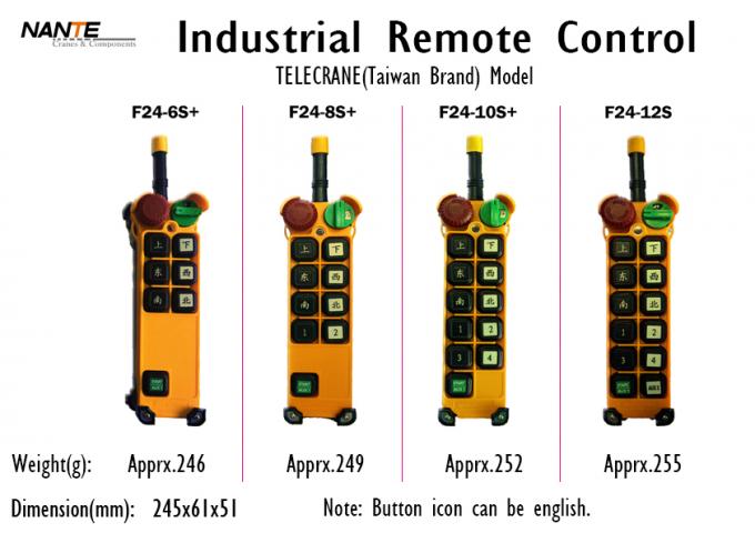 Original teledirigida industrial de Telecrane de la radio del PDA de 8 botones de Taiwán 0