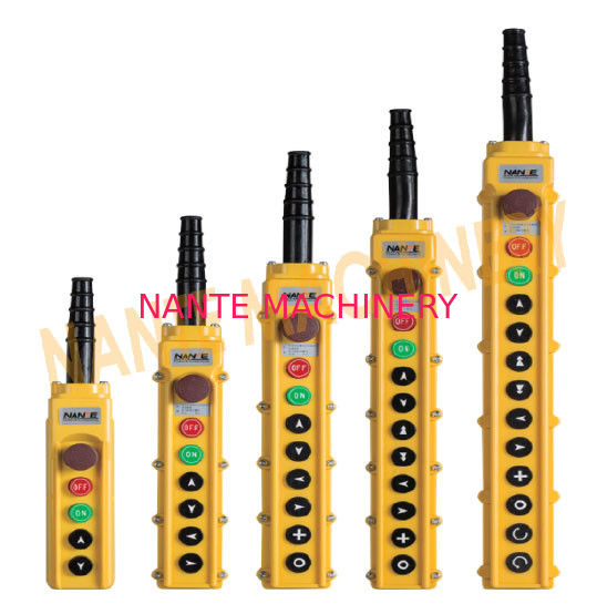 Industry 2 - 8 Buttons Remote Pendant Control For CD / MD Hoist , Easy Operating